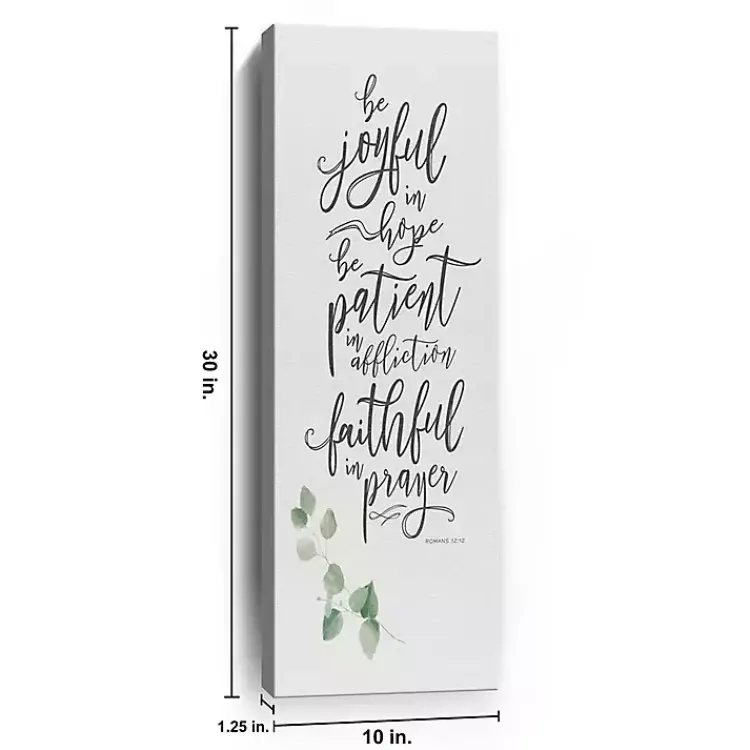 Wall Quotes & Signs-Kirklands Home Joyful in Hope Canvas Art Print White