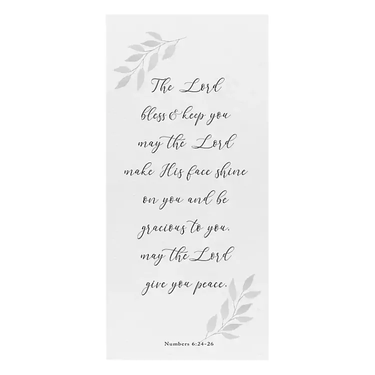 Wall Quotes & Signs-Kirklands Home May the Lord Give You Peace Canvas Art Print White