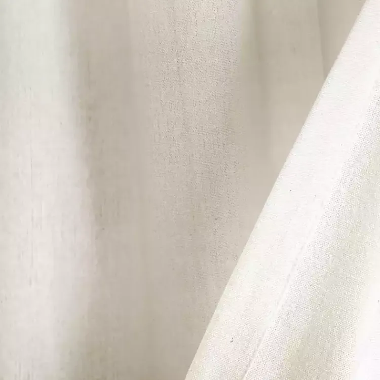 Curtains & Drapes-Kirklands Home Light Linen Lace Curtain Valance Ivory