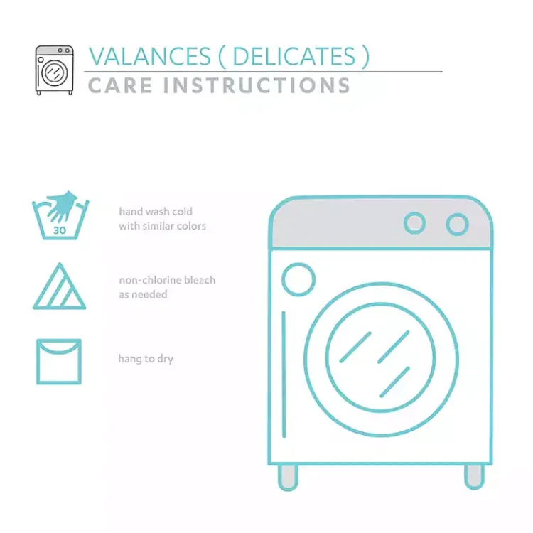 Curtains & Drapes-Kirklands Home Light Linen Lace Curtain Valance Ivory