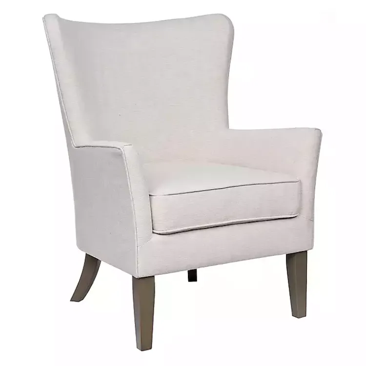 Accent Chairs-Kirklands Home Upholstered Armchair Ivory