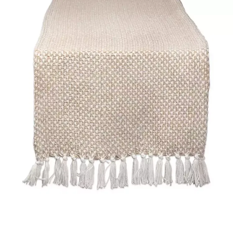 Table Linens-Kirklands Home Stone Woven Table Runner, 72 in. Tan