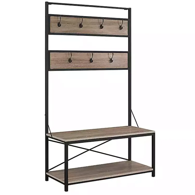 Entryway Furniture-Kirklands Home Rustic Driftwood Hall Tree