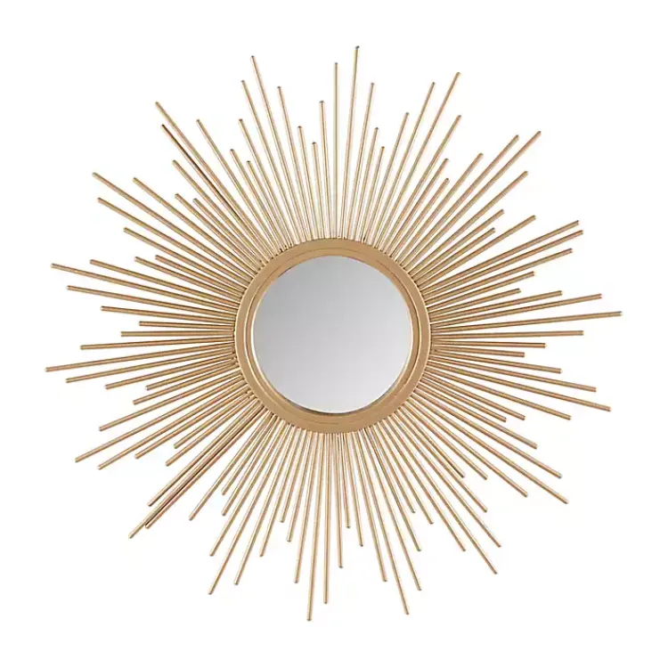Decorative Mirrors-Kirklands Home Golden Sunburst Small Decorative Wall Mirror