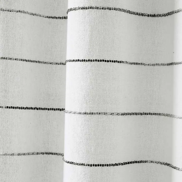 Shower Curtains-Kirklands Home Stripe Ombre Shower Curtain Gray