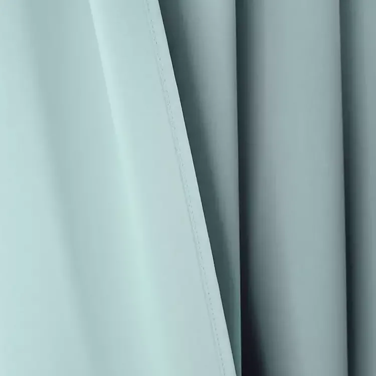 Curtains & Drapes-Kirklands Home Knotted Curtain Panel Set, 95 in. Blue