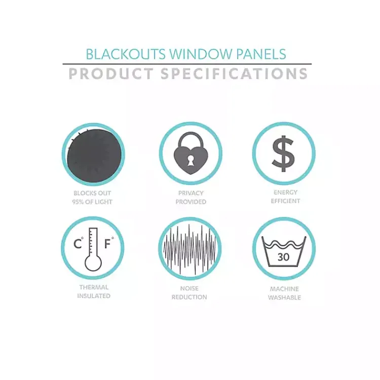 Curtains & Drapes-Kirklands Home Knotted Curtain Panel Set, 95 in. Blue