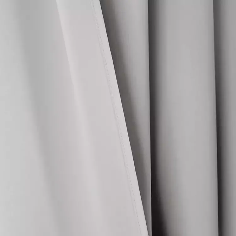 Curtains & Drapes-Kirklands Home Light Knotted Curtain Panel Set, 84 in. Gray