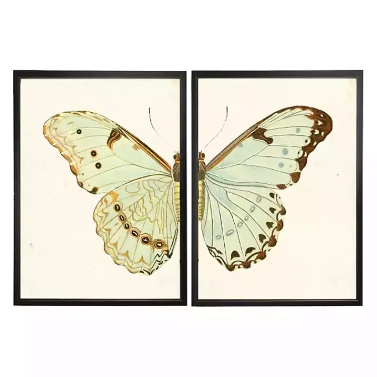 Framed Art-Kirklands Home Spa Butterfly Framed Art Prints, Set of 2 Multi