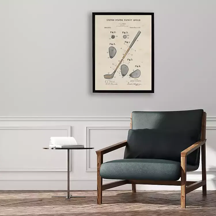 Framed Art-Kirklands Home Watercolor Golf Club Framed Art Print