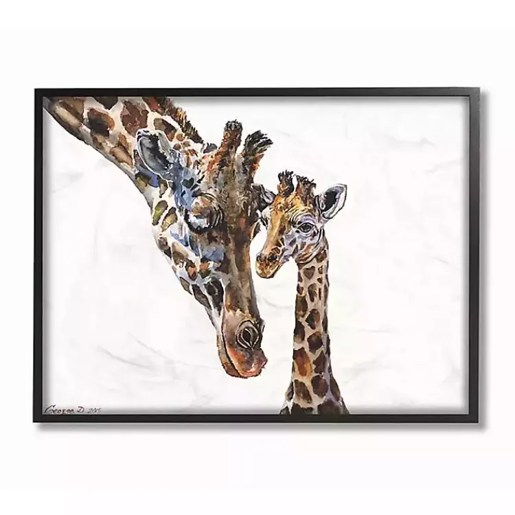 Framed Art-Kirklands Home Baby Giraffe Watercolor Framed Art Print
