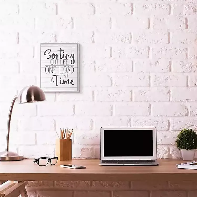 Wall Quotes & Signs-Kirklands Home Sorting Out Life One Load At A Time Wall Plaque White