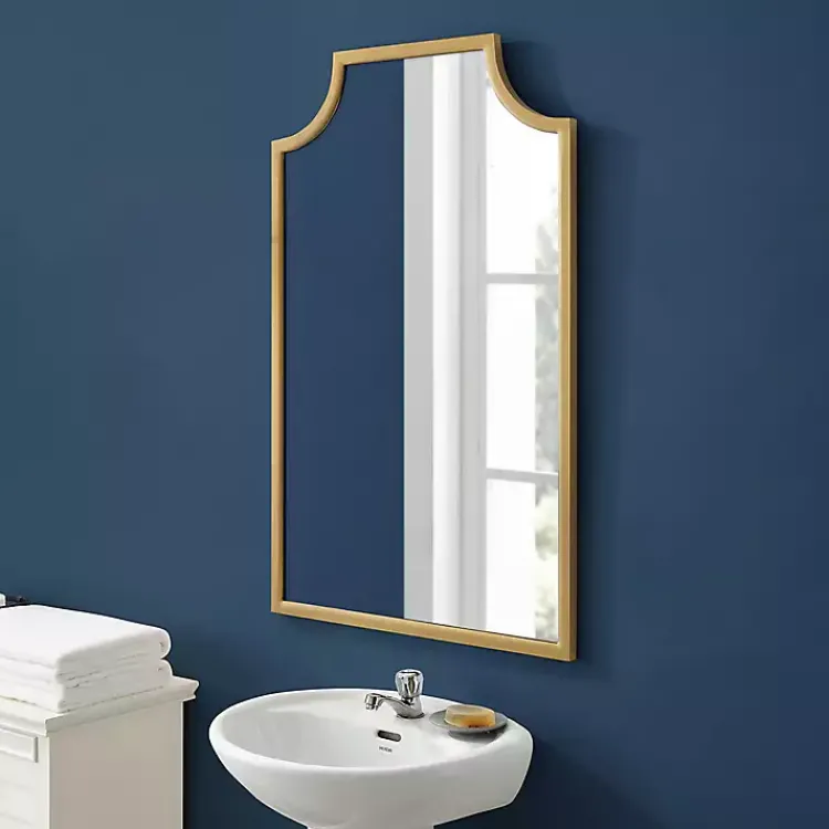 Decorative Mirrors-Kirklands Home Metal Abigail Mirror Gold