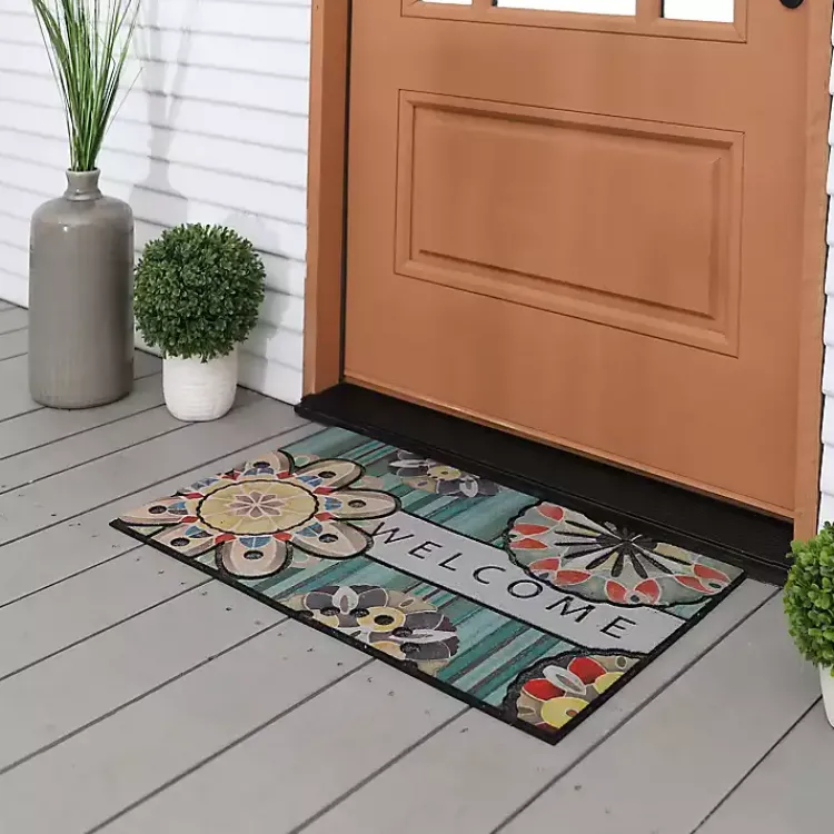 Doormats-Kirklands Home Playful Medallion Welcome Doormat Multi
