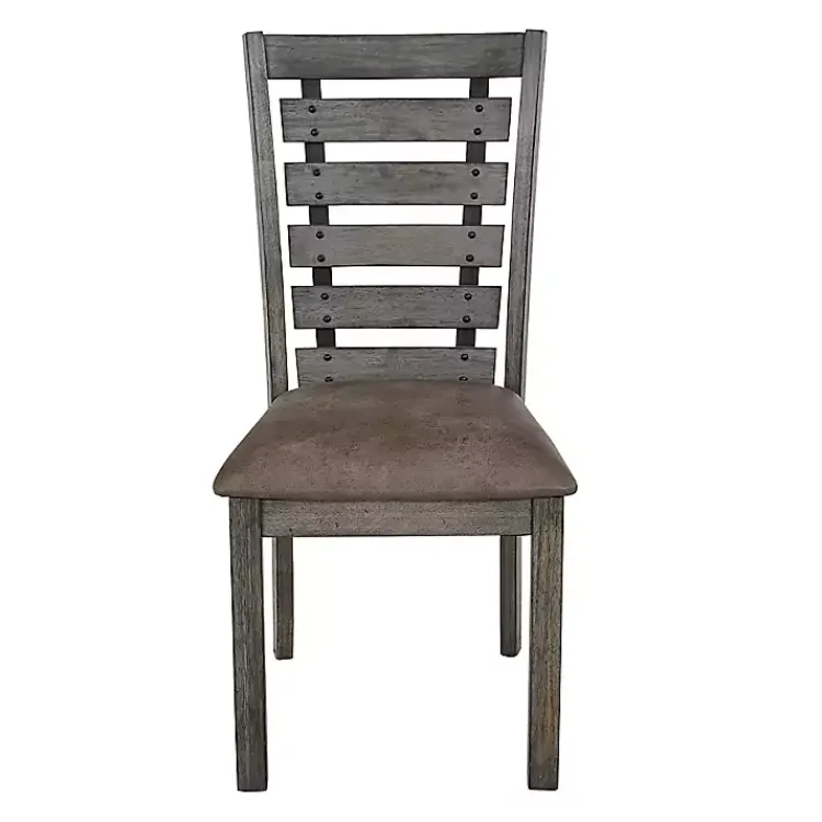 Dining Chairs-Kirklands Home Wooden Fiji Dining Chairs, Set of 2 Gray