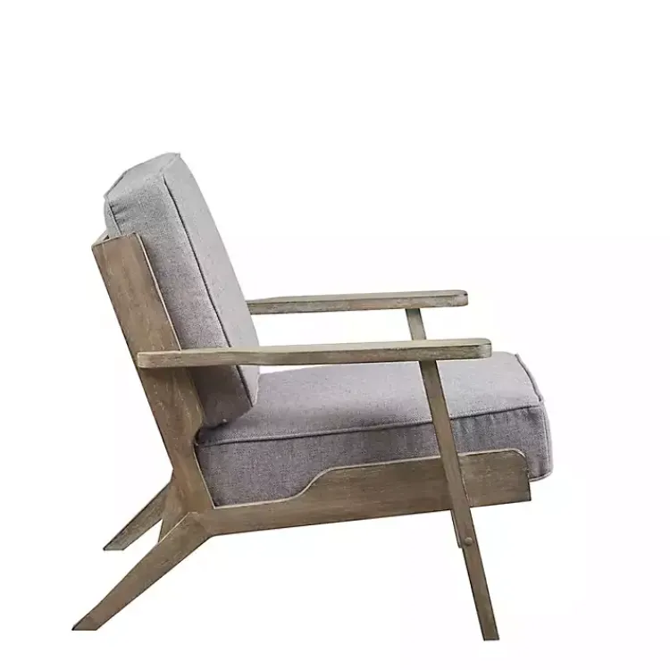Accent Chairs-Kirklands Home and Distressed Wooden Malibu Accent Chair Gray