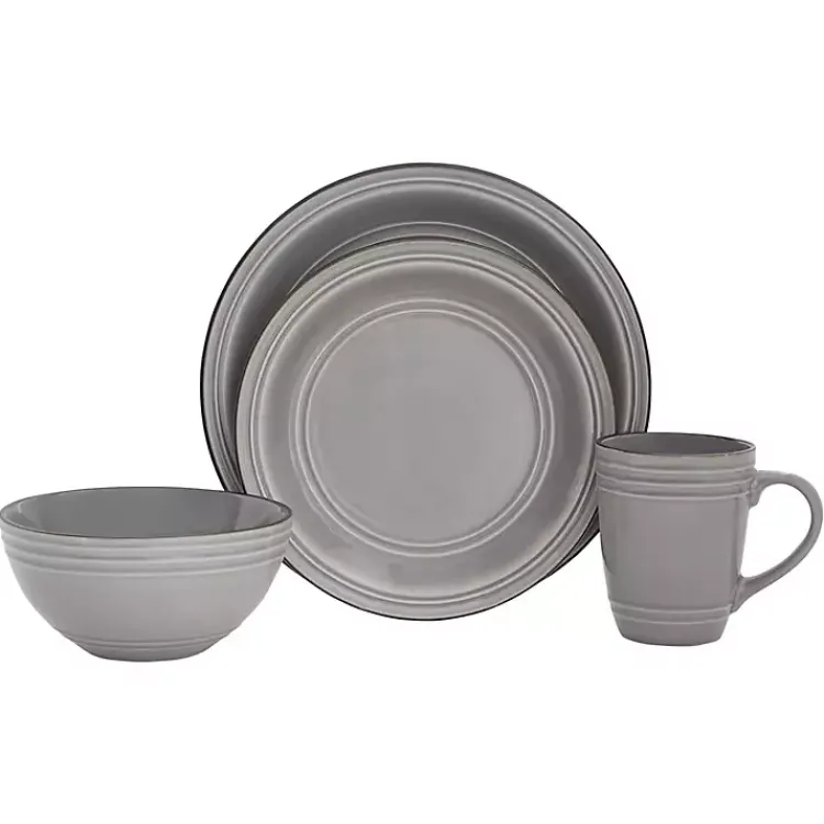 Dinnerware-Kirklands Home Charisma 16-pc. Dinnerware Set Gray