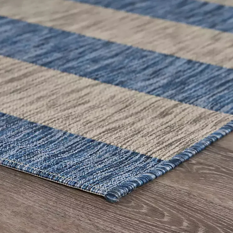 Outdoor Rugs-Kirklands Home Coastal Stripes Indoor/Outdoor Area Rug, 5x7