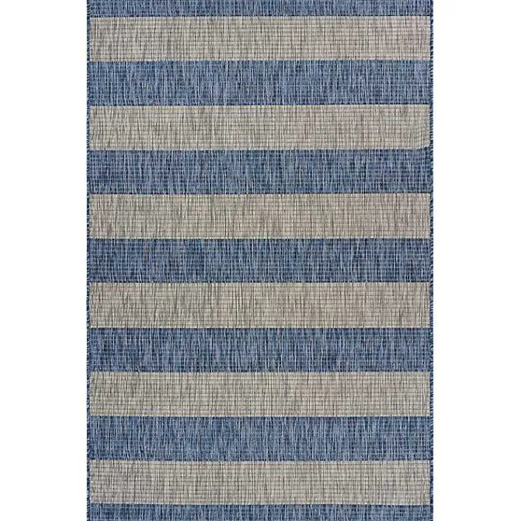 Outdoor Rugs-Kirklands Home Coastal Stripes Outdoor Area Rug, 7x9