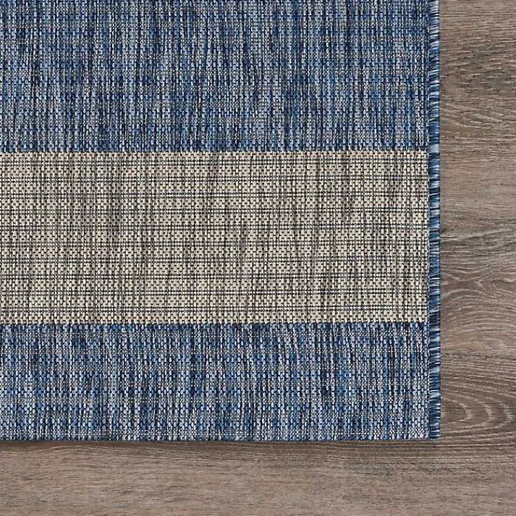 Outdoor Rugs-Kirklands Home Coastal Stripes Outdoor Area Rug, 7x9