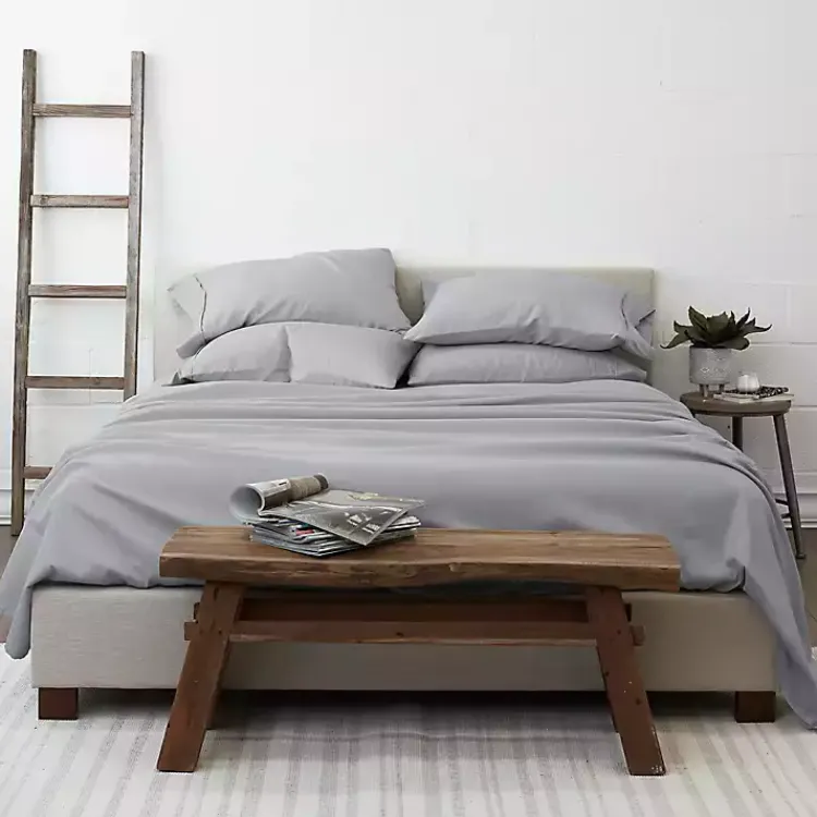 Bed Sheets-Kirklands Home Light Soft 6-pc. California King Sheet Set Gray