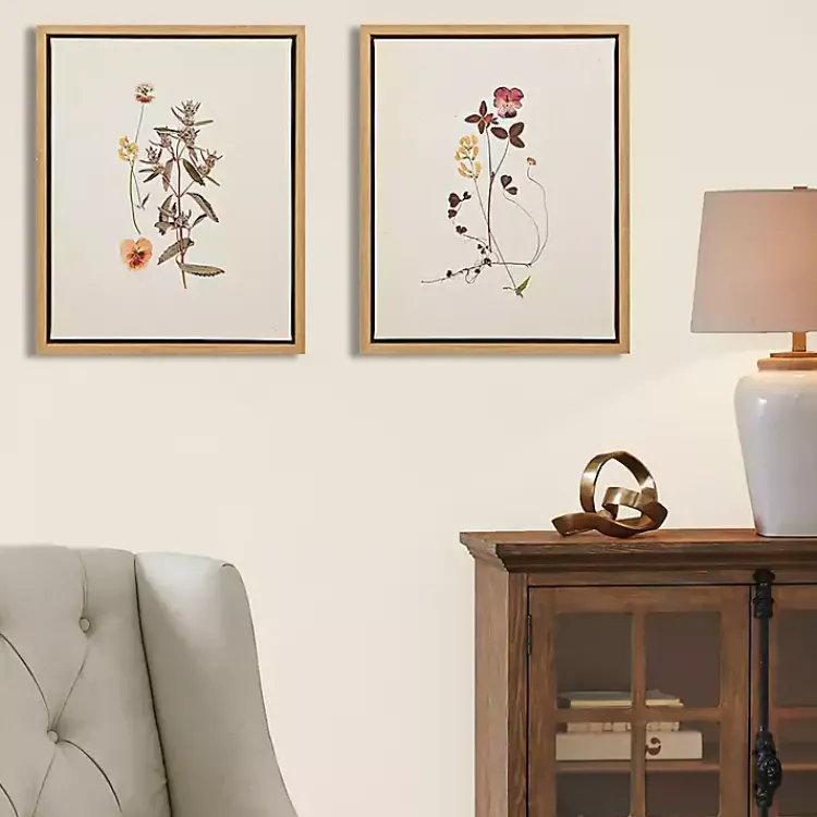 Framed Art-Kirklands Home Martha Stewart French Herbarium Framed Art Set Ivory