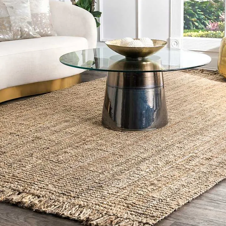 Area Rugs-Kirklands Home Hand Woven Chunky Loop Jute Caspar Runner Tan