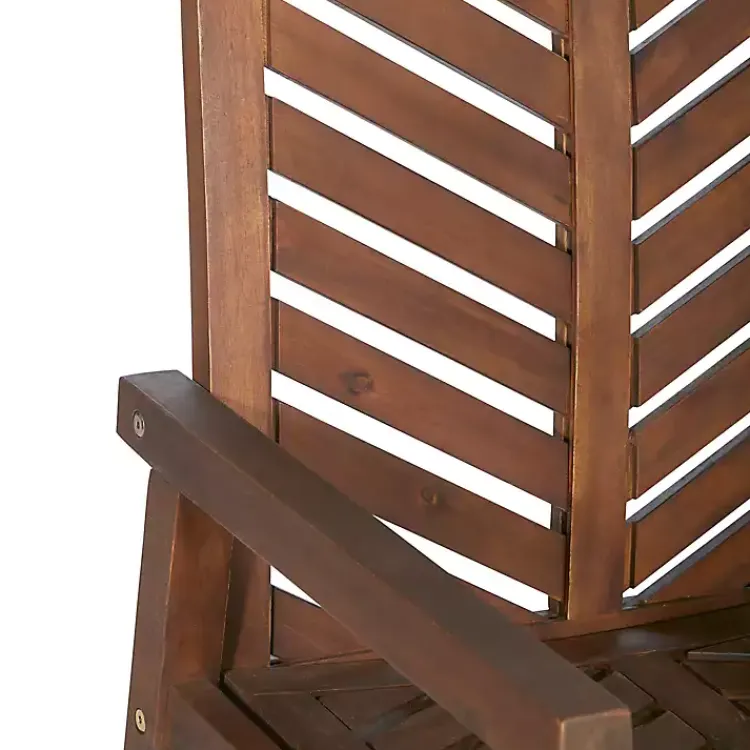 Outdoor Seating-Kirklands Home Dark Chevron Outdoor Rocking Chair Brown