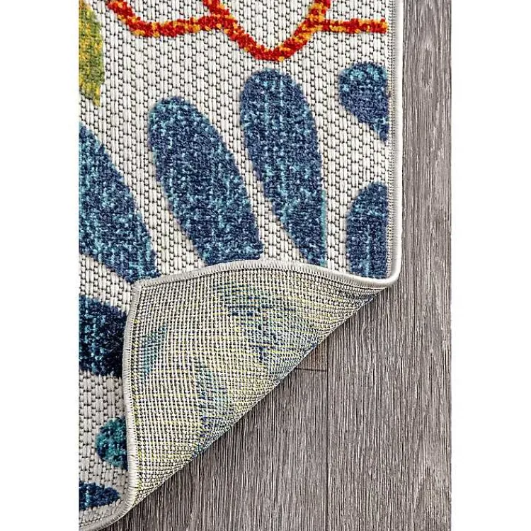 Outdoor Rugs-Kirklands Home Multicolor Burst Indoor/Outdoor Area Rug, 5x8