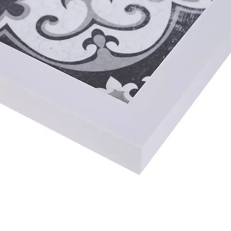 Framed Art-Kirklands Home Black and White Tile Framed Art Prints, Set of 3