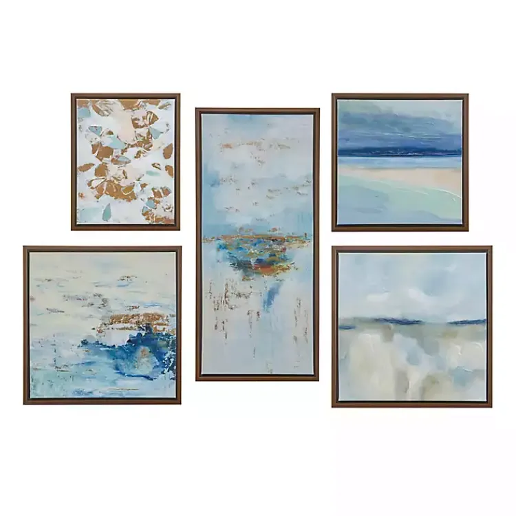 Canvas Art-Kirklands Home Blue Horizon Framed Canvas Art Prints, Set of 5