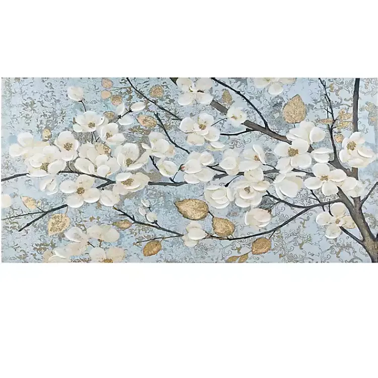 Canvas Art-Kirklands Home Luminous Gold Foil Bloom Canvas Art Print