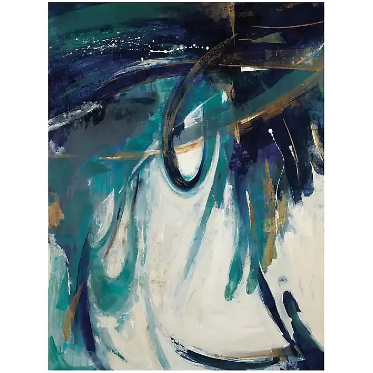 Canvas Art-Kirklands Home Broad Strokes Canvas Art Print Blue