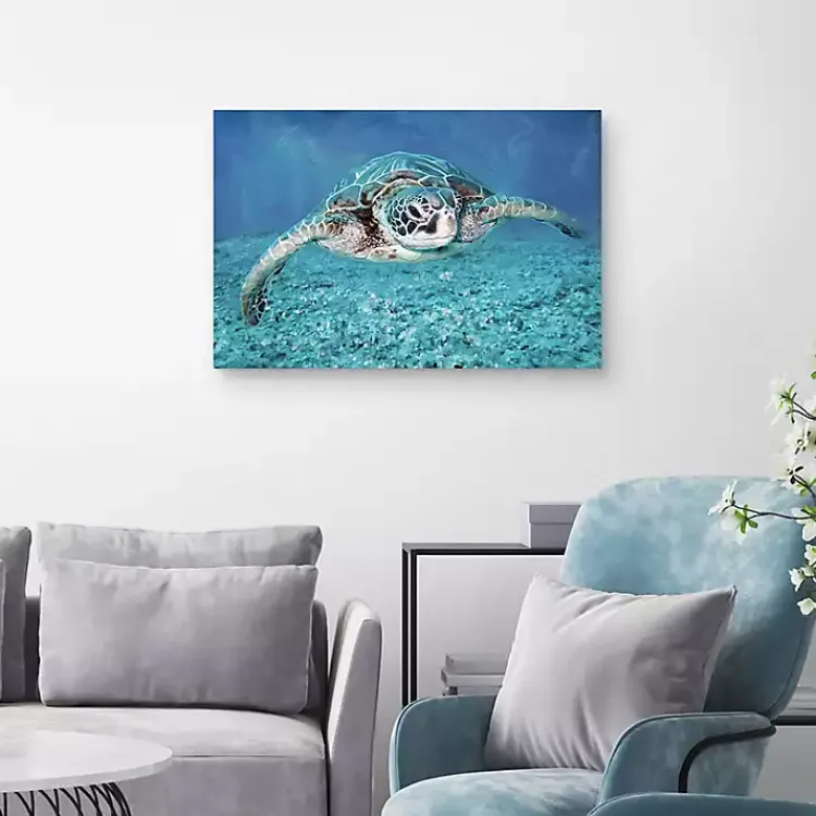 Canvas Art-Kirklands Home Vibrant Sea Turtle Canvas Art Print