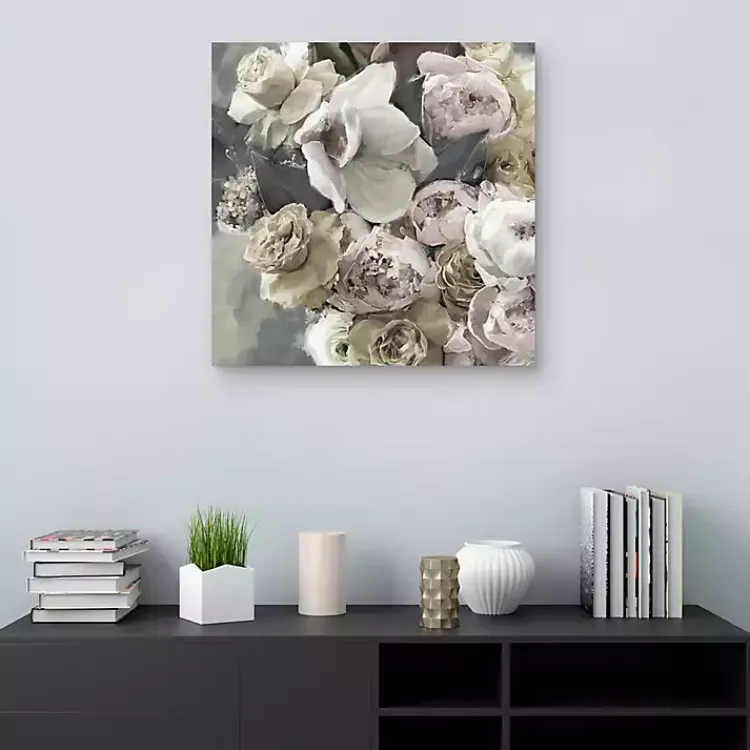 Canvas Art-Kirklands Home Gold Blushing Blooms Canvas Art Print