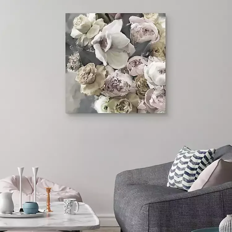 Canvas Art-Kirklands Home Gold Blushing Blooms Canvas Art Print