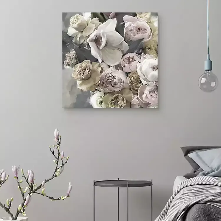 Canvas Art-Kirklands Home Gold Blushing Blooms Canvas Art Print