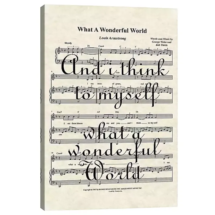 Wall Quotes & Signs-Kirklands Home What A Wonderful World II Canvas Art Print