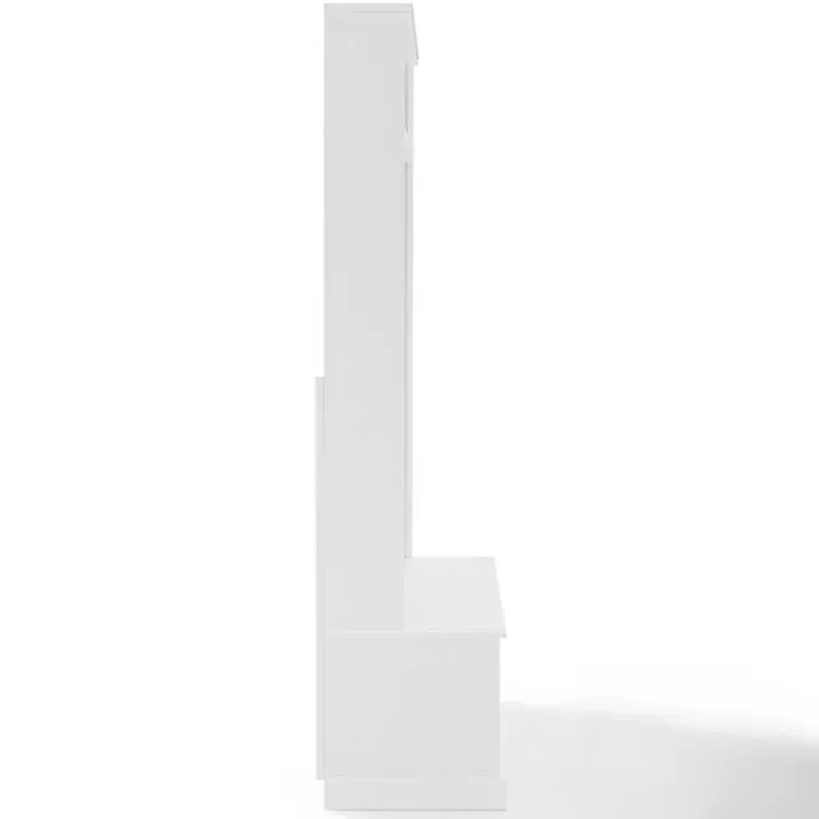 Entryway Furniture-Kirklands Home White Ellison Hall Tree with Storage Bench