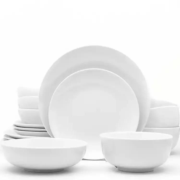 Dinnerware-Kirklands Home Ceramic 16-pc. Dinnerware Set White