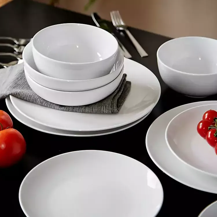 Dinnerware-Kirklands Home Ceramic 16-pc. Dinnerware Set White