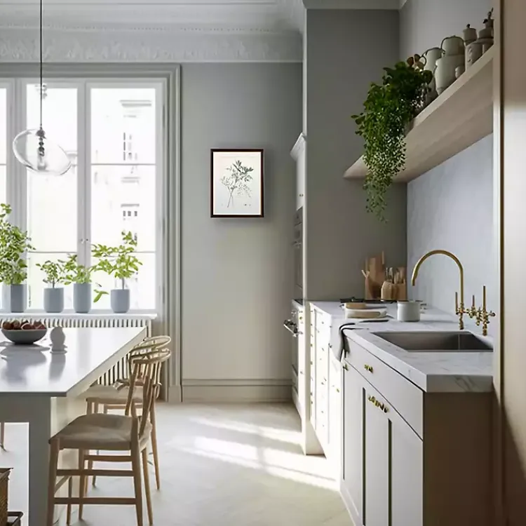 Framed Art-Kirklands Home Zanthorhiza Greenery Black Beaded Framed Art Print