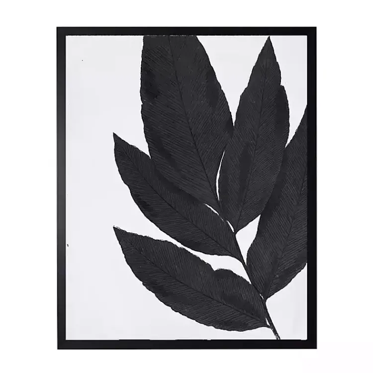 Framed Art-Kirklands Home Black Cropped Leaf I Framed Art Print