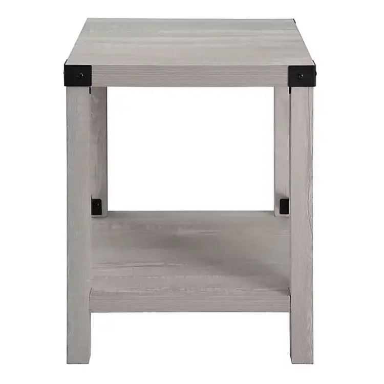 Accent & End Tables-Kirklands Home Stone Rustic Wood Accent Table Gray