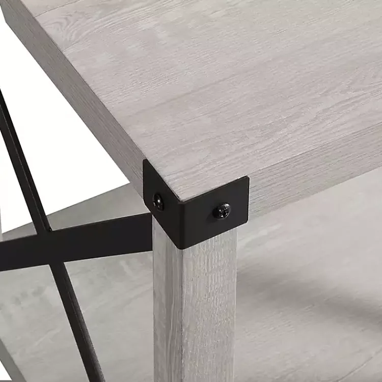 Accent & End Tables-Kirklands Home Stone Rustic Wood Accent Table Gray