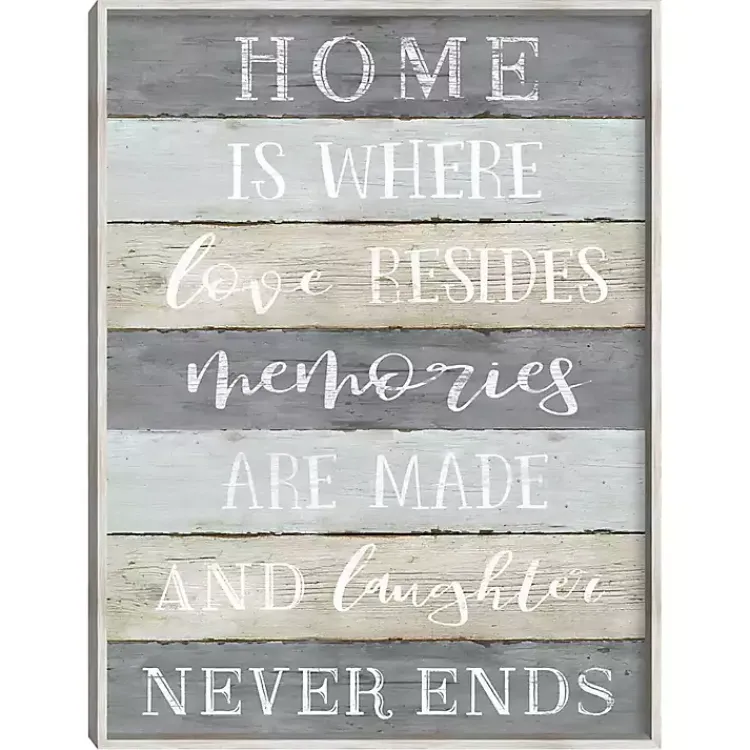 Wall Quotes & Signs-Kirklands Home Laughter Never Ends Framed Canvas Art Print