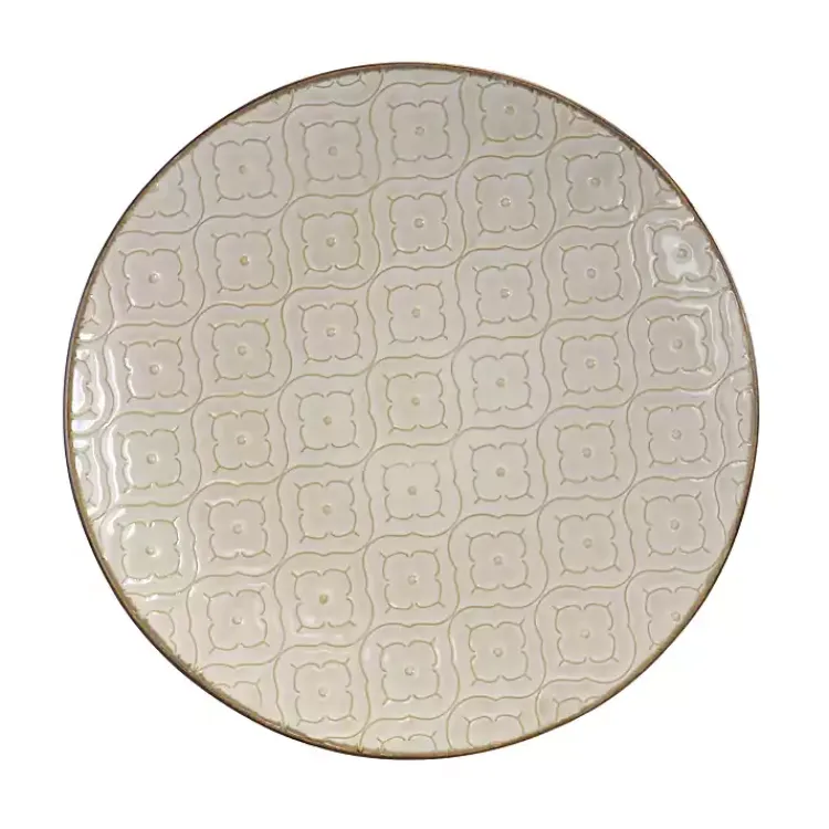 Dinnerware-Kirklands Home Cream Embossed 16-pc. Dinnerware Set Ivory