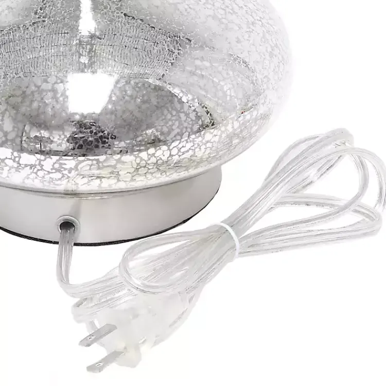 Table Lamps-Kirklands Home Mercury Glass Curvy Table Lamp White