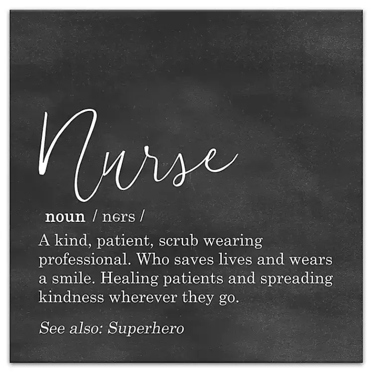 Wall Quotes & Signs-Kirklands Home Nurse Definition Canvas Art Print Black
