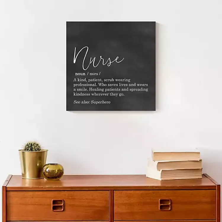 Wall Quotes & Signs-Kirklands Home Nurse Definition Canvas Art Print Black